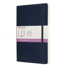 Блокнот Moleskine CLASSIC SOFT DOUBLE NB313SB20 Large 192 л линейка мягкая обложка синий